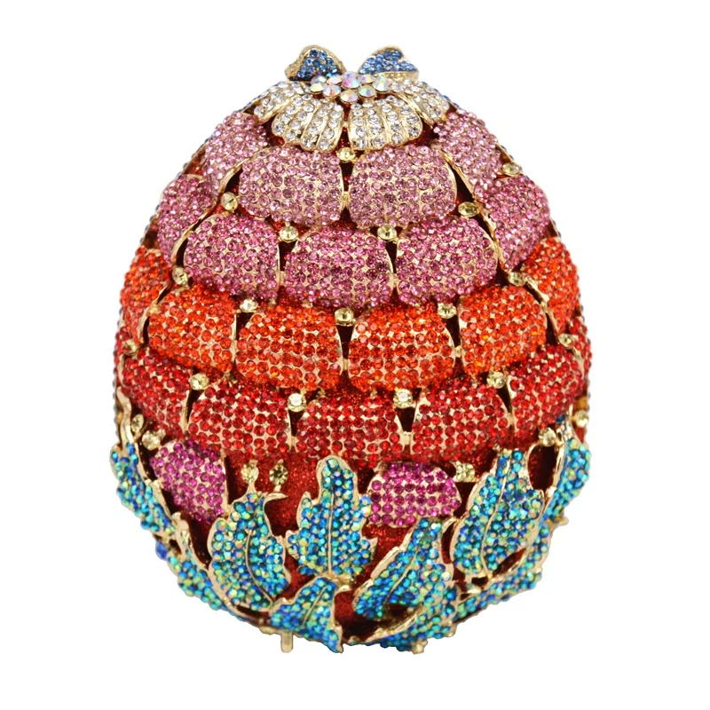 ФОТО Newest Luxury Diamond Strawberry Evening Clutch Bag for Party Purse Wedding bag Ladies Crystal Evening Cocktail Handbag  SC473