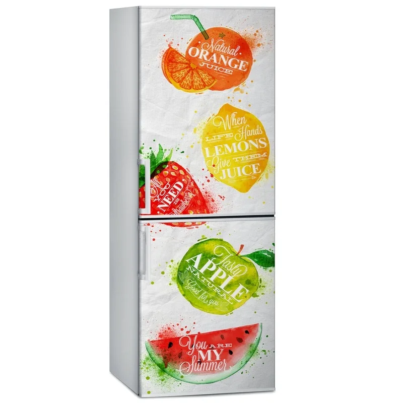 DIY красочные фрукты буквы водостойкие самоклеящиеся холодильник стикеры двери Обои-покрытие стены s