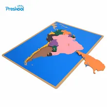 Детская игрушка головоломка Монтессори карта Южной Америки обучение и образование Раннее Образование Дети игрушки Brinquedos Juguetes