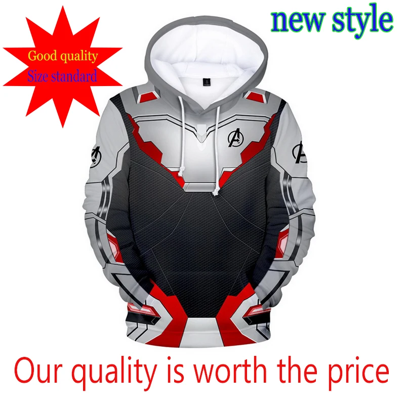 The avengers endgame Marvel Hoodies Men Quantum Realm Cosplay Costume Hooded Avengers Sweatshirts men autumn Fashion 2019 tops