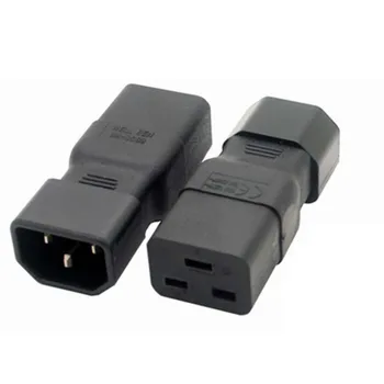 

50pcs/lot AC power socket Adapter IEC320 C14 to C19 conversion plug Industrial socket Plug C19 to C14 Electrical Socket plug