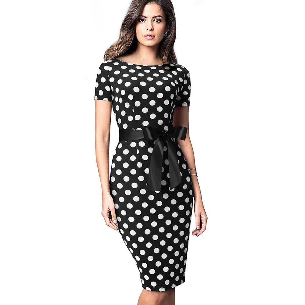 50s style polka dot dress
