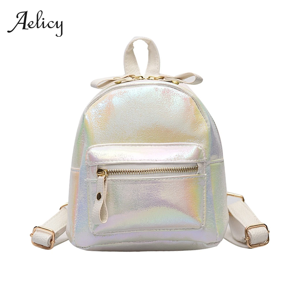 Женский мини рюкзак Aelicy блестящая сумка на плечо из искусственной кожи