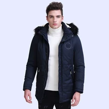 Куртка зимняя мужская парка куртка пальто мужская с капюшоном длинный рукав ветровка Тактический Тренч Анорак мех флис воротник Размер M-3XL