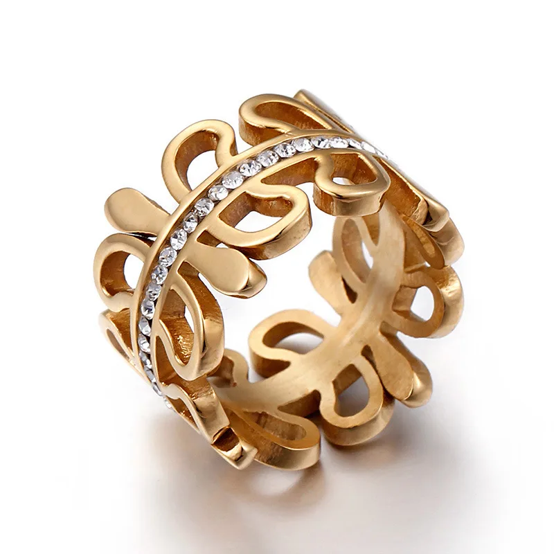 Роскошные обручальные кольца 316L Нержавеющая сталь циркониевое кольцо ювелирные изделия Свадебные обручальные кольца Высокое качество