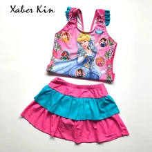 Новинка года; одежда для купания для девочек; От 4 до 13 лет; детский купальник с рисунком; детский купальник; Детские танкини; купальный костюм; пляжная одежда; SW916