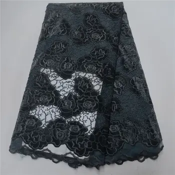 

Fashion Hot Sale Flower Net Embroidered Fabric African Lace Material Sew On Wedding Dress Fabric Clothes Making 30