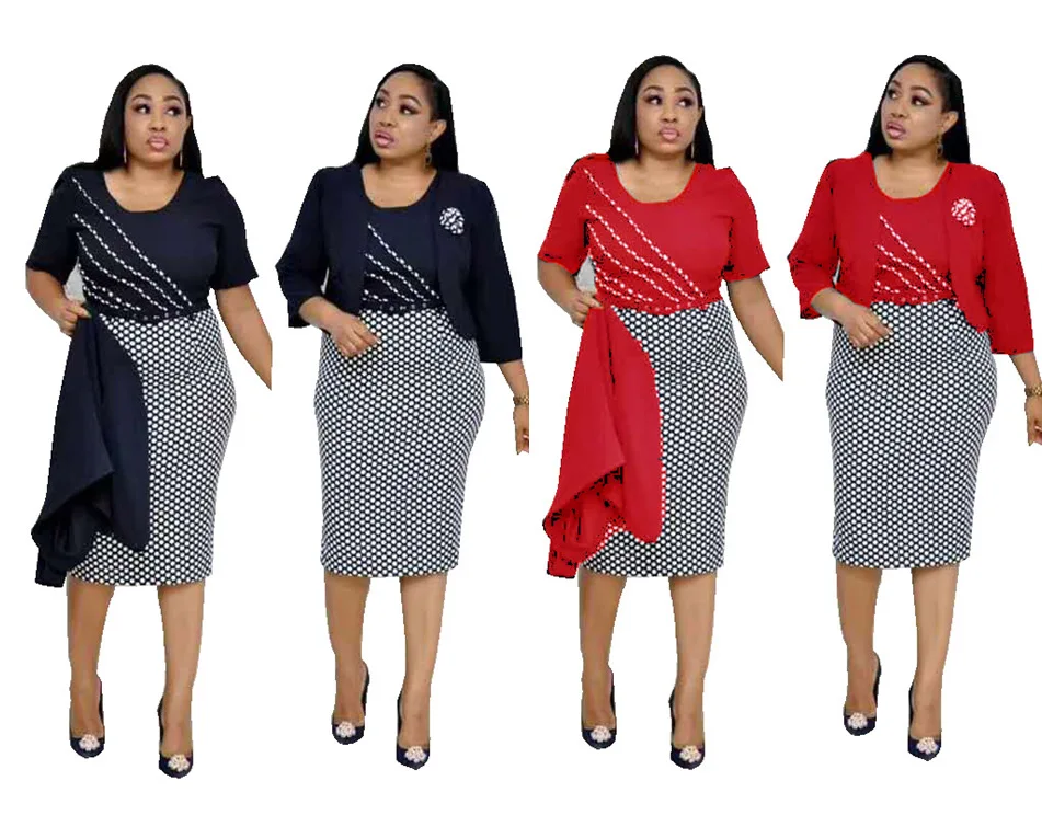 HGTE Новое сексуальное модное летнее Африканское женское платье размера плюс длиной до колена M-3XL