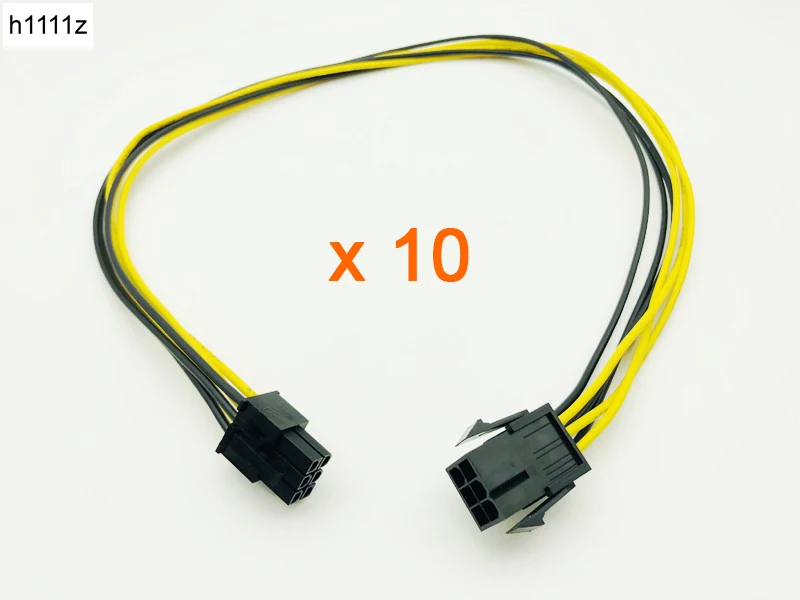PCI-E Graphics Video Display Card 6P to 6-Port Cooler Cooling Fan 3P power cable