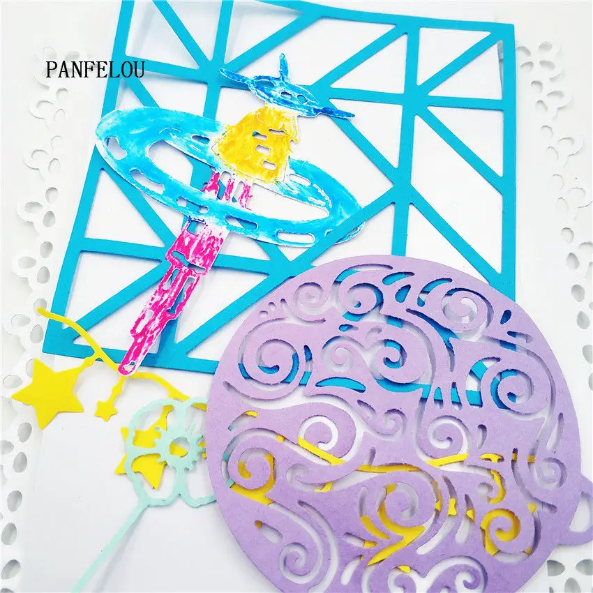 PANFELOU space station Scrapbooking DIY Halloween Embossing mould card paper die stencils punch Metal cuts dies cutting | Дом и сад