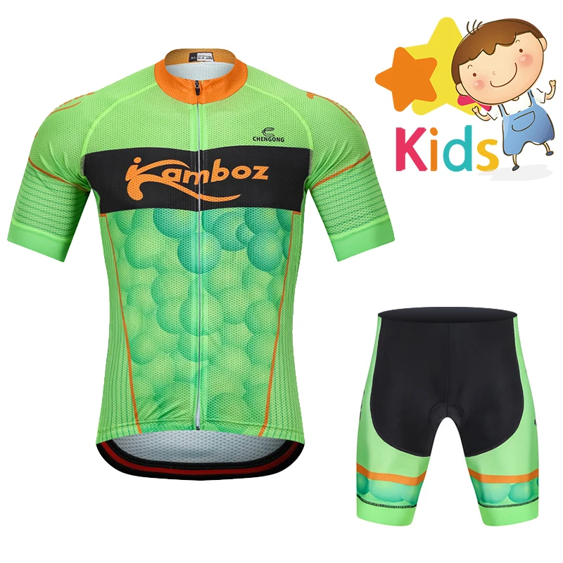 

2018 Summer Cycling Clothing for Kids Pro Cycling Jersey Set Short Sleeve Cycling Suit for Boys Girls MTB Bike Ropa Cilismo
