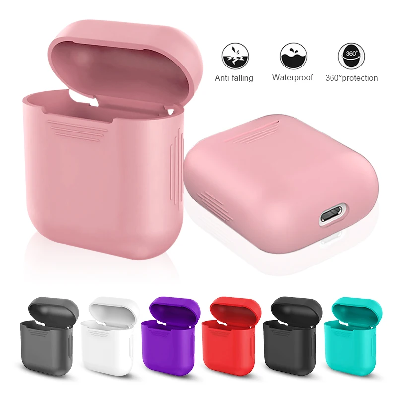 7 цветов силиконовый защитный чехол для Airpods 2 рукава ударопрочный беспроводных