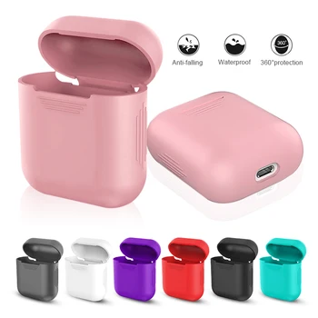 

7 Colors Silicone Protective Case For Airpods 2 Sleeve ShockProof Cover For Wireless Bluetooth Earphone Air Pods Protector Case