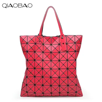 

QIAOBAO Women Matte drawing Bag 2020 Most Popular Handbag Shopping Shoulder Geometric Folding Package bolsa feminina Bag