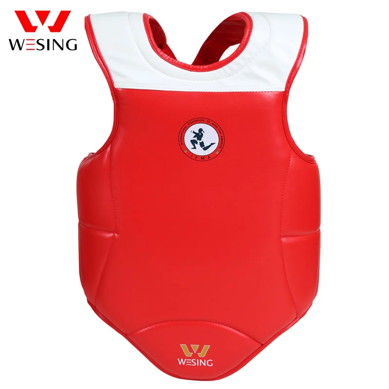 Wesing muay thai IFMA Утвержденная защита для груди тела из микрофибры кожаная мужчин и