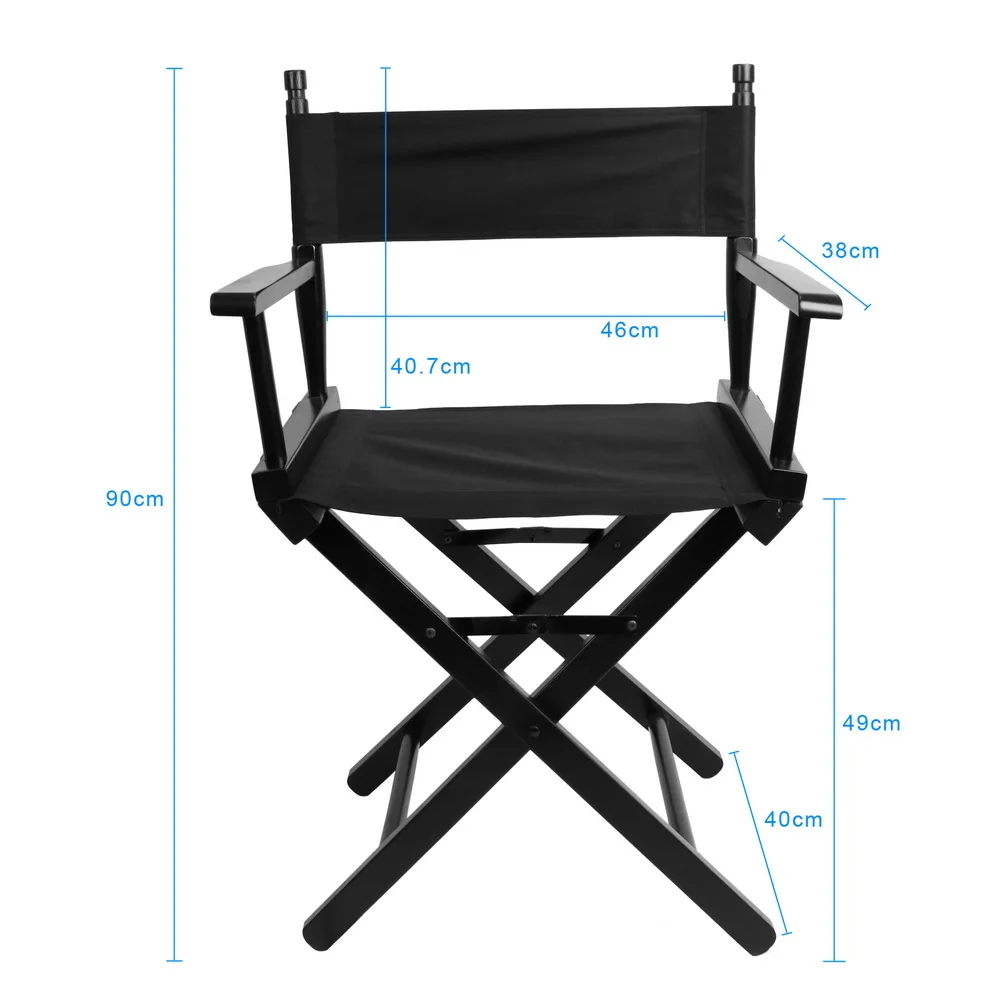 Folding Director Chair Portable Makeup Artist Director Chair Steel