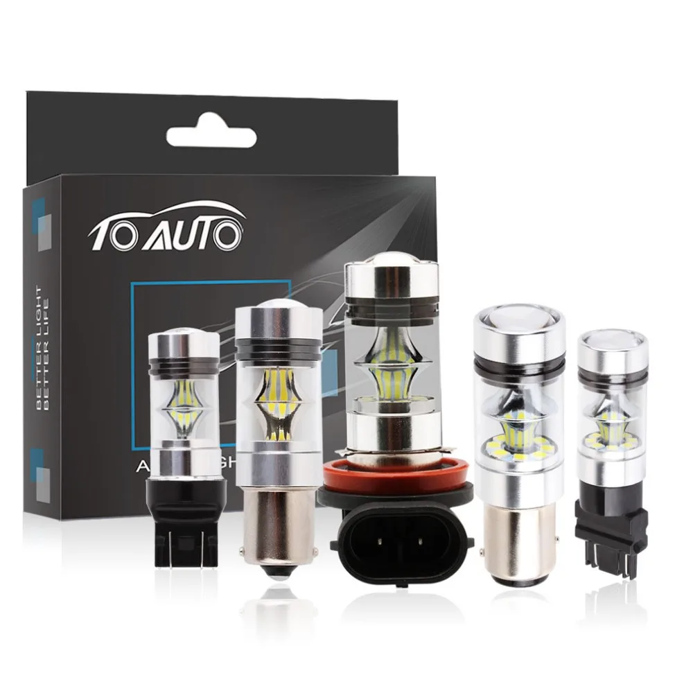 2 шт. H7 Led H8 H11 светодиодные лампы HB3 9005 HB4 9006 Авто Противотуманные фары BA15S BAY15D P21W P21/5