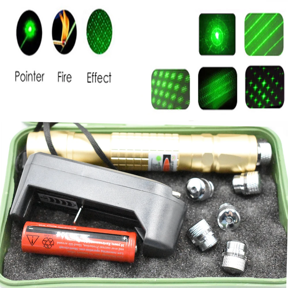 

Green Laser Pointer 532nm 5mW 303 Laser Pen Adjustable Starry Head Burning Match Lazer Pointer Hunting Tactical Laser Pen