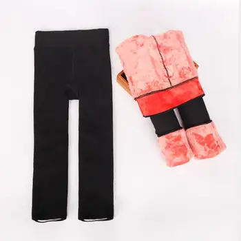 

2019 Winter Kids Girls Warm Skinny Pants Children Thicken Cotton Fleece Trousers Teens Girls Casual Elastic Velvet Leggings Q139