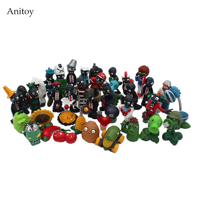 Best Offers Plants vs Zombies PVC Action Figures 2.5-6.5cm PVZ 40pcs/set Collection Figures Toys Gifts plant + zombies KT3968