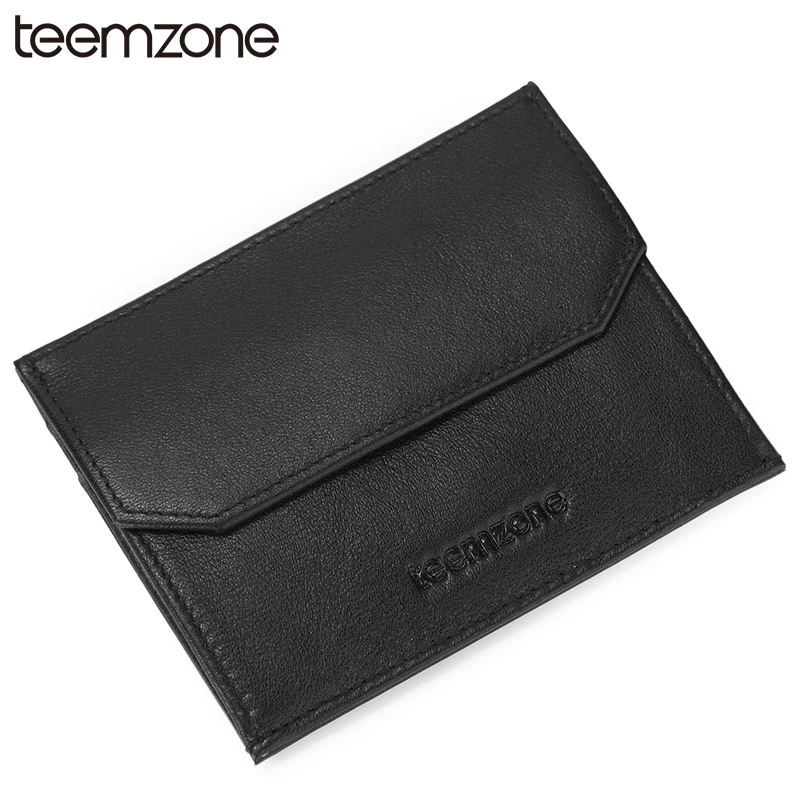 Teemzone RFID Блокировка натуральная кожа мужской кошелек Hasp портмоне маленький