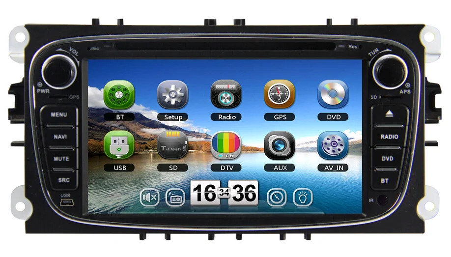Sale 7" Car dvd Player for Ford mondeo C-max S-max Focus 2 car stereo GPS Navigation,Bluetooth,Radio,CANBUS,3G, Free GPS map 1