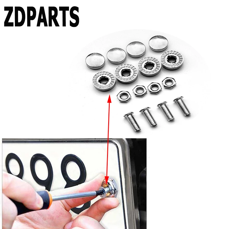 ZDPARTS 16X автомобильный Стайлинг болты для номерного знака гайки шурупы Volkswagen VW Golf 4