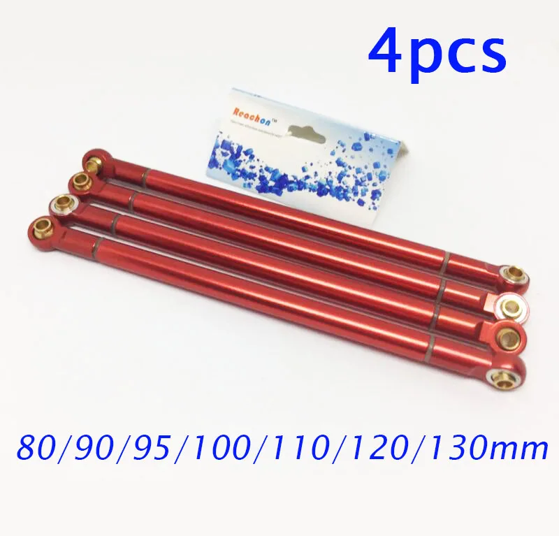 

Free Shipping 4PCS 1/10 RC Crawler Metal Pull Rod Linkage Link Fit For Axial SCX10 Land Rover D90 80/90/95/100/110/120/130mm