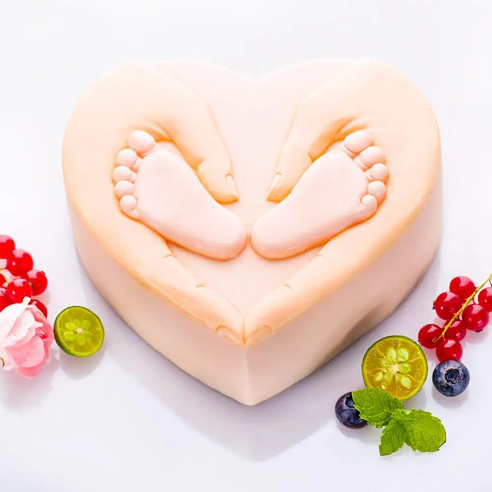 

Small Foot Shape Mousse Silicone Cake Mold DIY Baking Mold Kitchen supplies your private handmade assistant