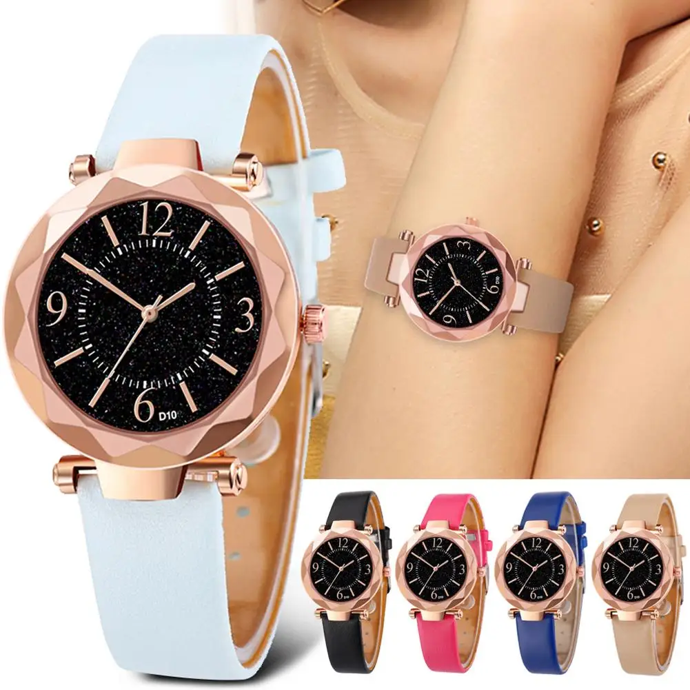 

Fashion Women Watches 2019 Best Sell Star Sky Dial Clock Luxury Rose Gold Women's Bracelet Quartz Wrist Watches New Dropshipping