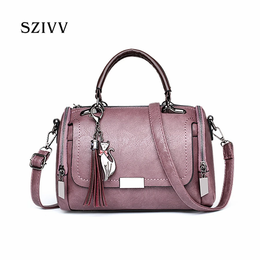 

2018 quality PU leather handbag Creative retro clamshell large capacity hanging bag Simple shoulder dashing cross hand bags