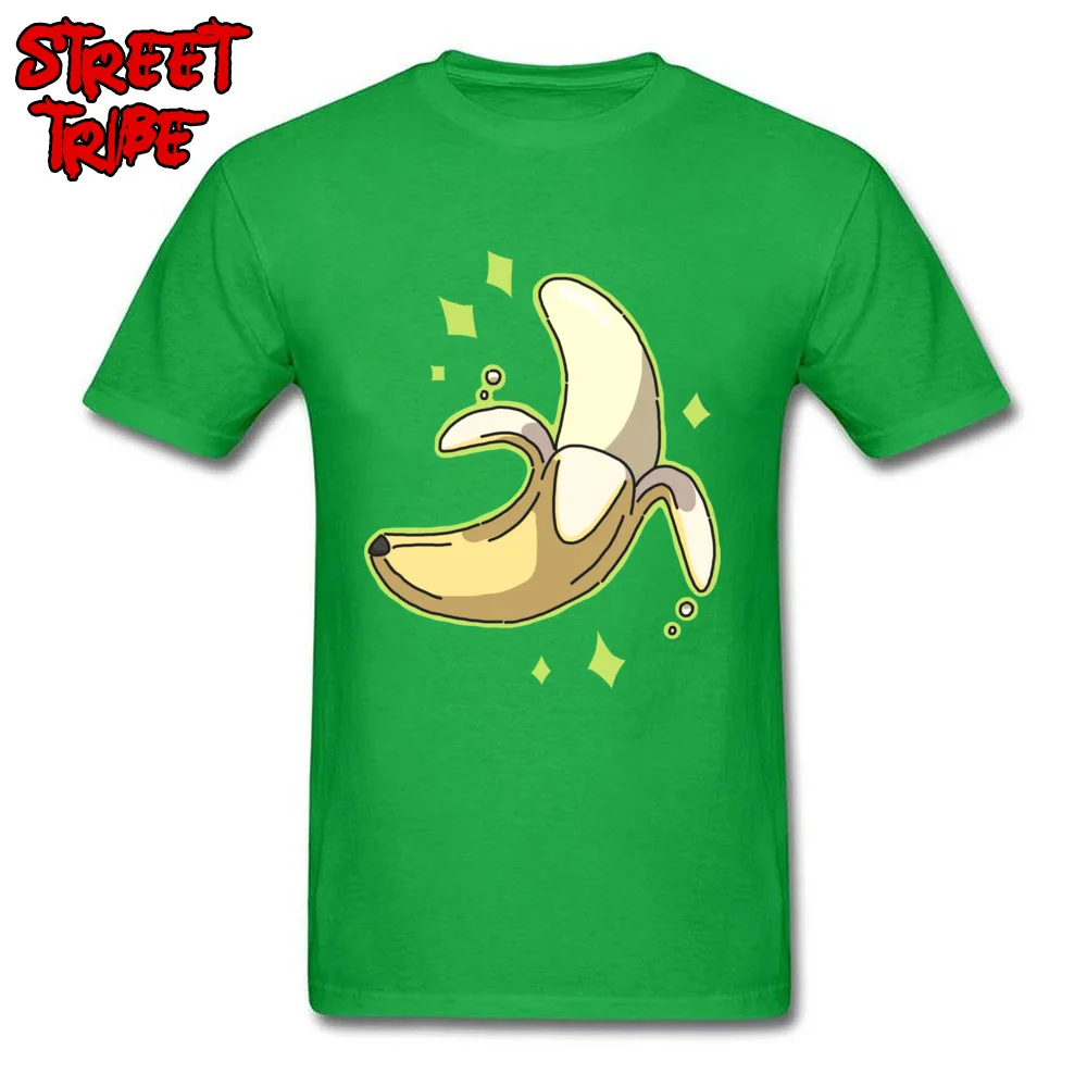 Banana Pure Cotton Tops T Shirt for Men Leisure T Shirts Casual Classic Crew Neck T-Shirt Short Sleeve Free Shipping Banana green