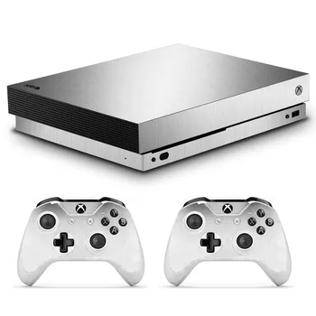 

White Black Metal Brushed Skin Sticker Decal For Microsoft Xbox One X Console and Controllers Skin Stickers for Xbox One X Vinyl