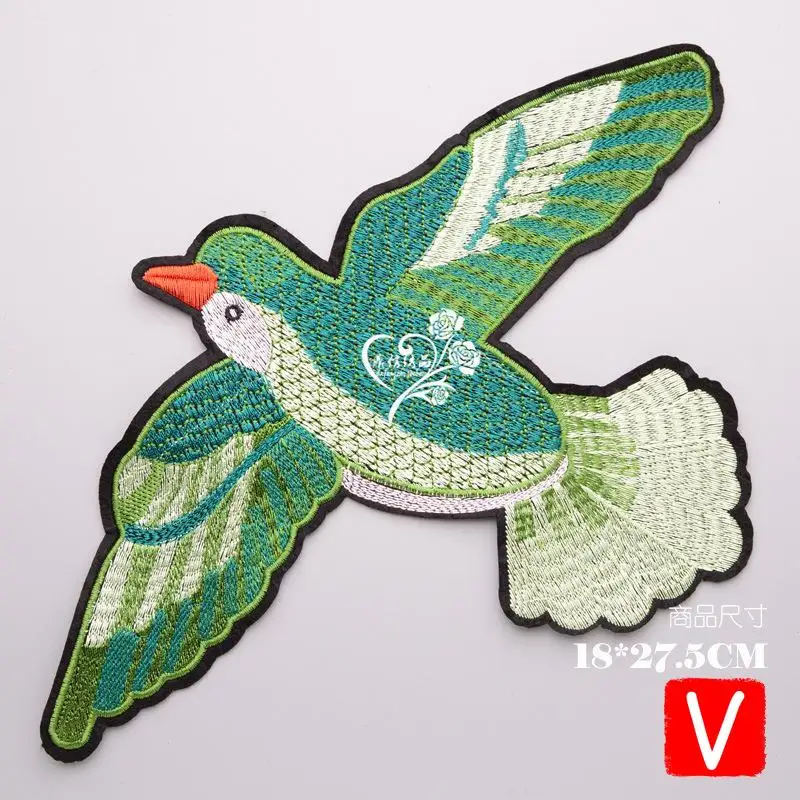

VIPOINT embroidery big swallow patches bird patches badges applique patches for clothing DX-173