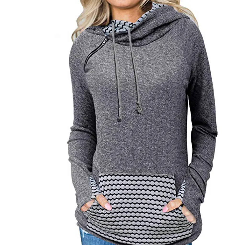 Women Long Sleeve Casual Print Patchwork Pullover Hooded SweatShirt Top Blouse womens sweatshirts pullover sudaderas para dama#3 | Женская