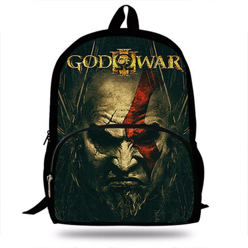 Модные детские школьные сумки с принтом God of War 4 Kratos для мальчиков и девочек