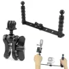F18282-A Aluminum CNC Diving Lights Ball Butterfly Clip Arm Clamp Mount + ABS Ball Base Adapter for GoPro HERO 3/3+/4 5 Camera ► Photo 2/6