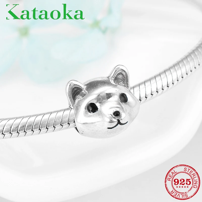 

Authentic 925 Sterling Silver lovely Pet dog beads For jewelry making Fit Original Pandora Charm Bracelets Bangles
