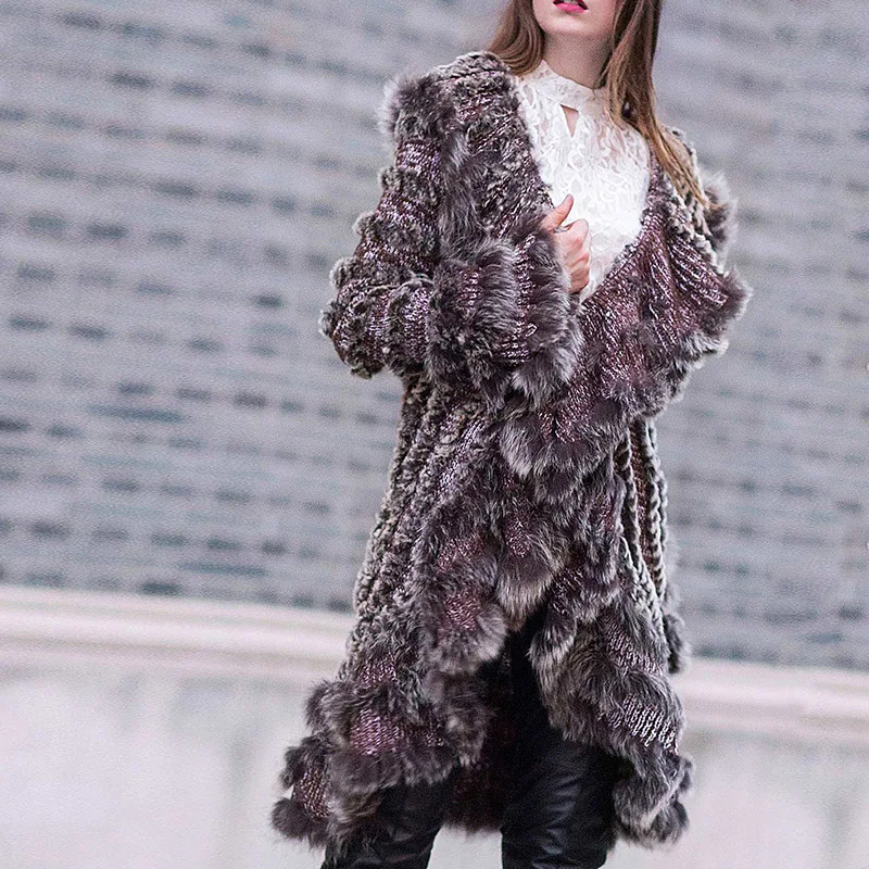 Tricoté Réel Pour Naturelle Veste 2018 Paste Fursarcar Et Lapin Photo Conception Femmes De Bean Manteau D'hiver as Automne Rex Fourrure Longue Mode qxtx4ap6