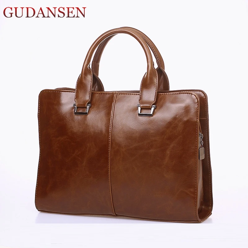 GUDANSEN Bruin Designer Handtassen Mannen & 039; s 14 inch Laptop Tas