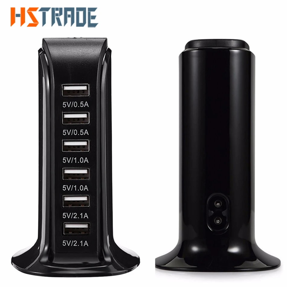 

HSTRAOE Quick Charge 6-Port USB Travel Quick Charger Universal Charger For Samsung Galaxy S7/S6/Edge LG Xiaomi iPhone EU US