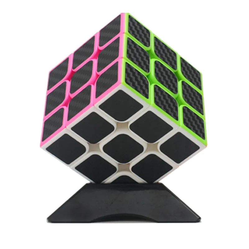 Углеродное волокно, наклейка, 2x2x2, 3x3x3, 4x4x4, 5x5x5, волшебный куб, волшебная проверка для мозга, образовательные игрушки, Pyraminx, косой кубик Рубика