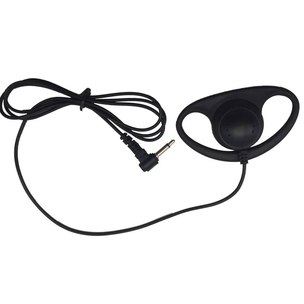 1 Pin 3.5mm Jack D-Shape Listen Soft Rubber Earpiece Headset for Radio Comunicador Walkie Talkie (1)