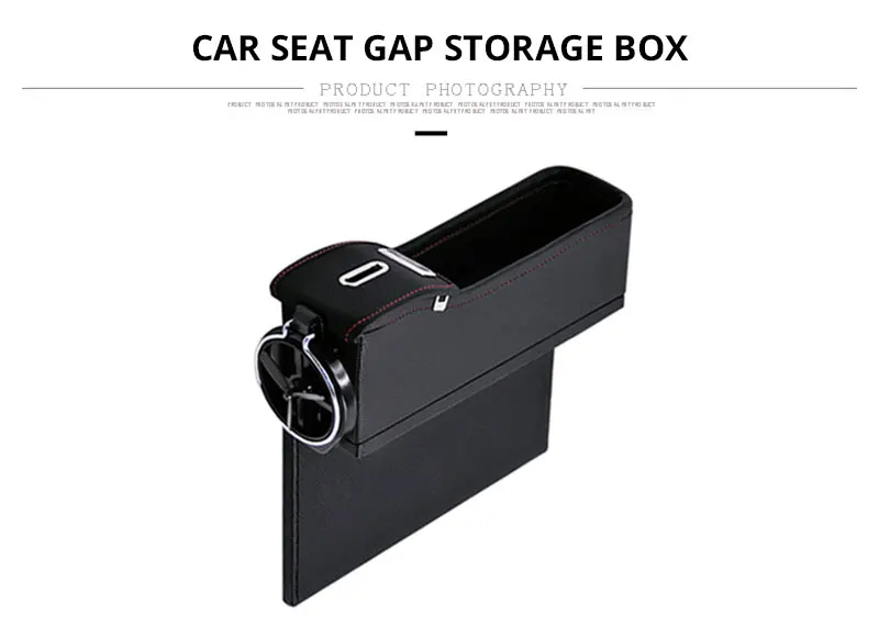 Car Seat Gap Organizer Filler Pocket Storage Box Cup Holder PU Leather Multi-function Car Coin Storage Auto Interior Accessories (7)