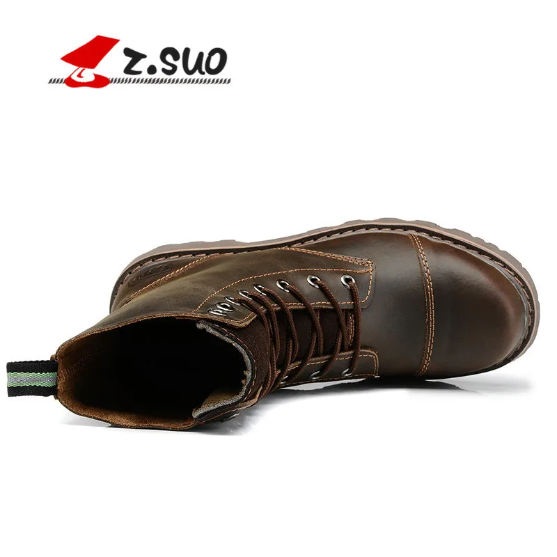 Z suo amantes invierno plus/no de protección de la motocicleta arranque Vintage moto de los motociclistas de la calle en martin botas Zapatos