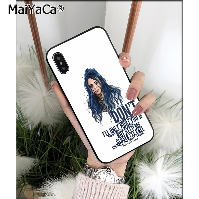 MaiYaCa Billie Eilish ТПУ Мягкий силиконовый чехол для телефона чехол для iPhone X XS MAX 6 6S 7 7plus 8 8Plus 5 5S XR