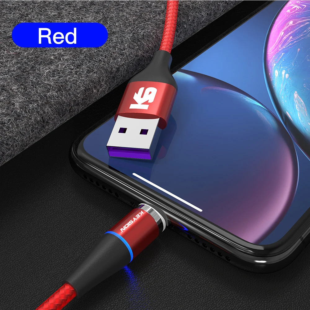 KEYSION USB Type-C Fast Charging Magnetic Cable For Xiaomi Mi 9T 9 se A3 redmi note 7 K20 pro 7A USB C Phone Magnet Charger wire