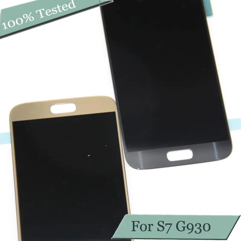 S7 G930 G930F Amoled для Samsung Galaxy ЖК дисплей сенсорный дигитайзер сборка черный