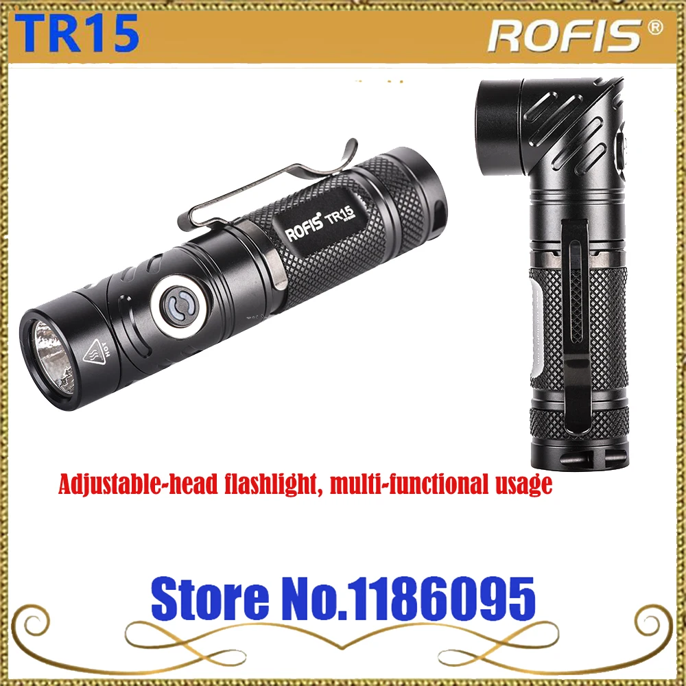 Rofis TR15 CREE XP L HI V3 LED 700 lumens Adjustable head flashlight