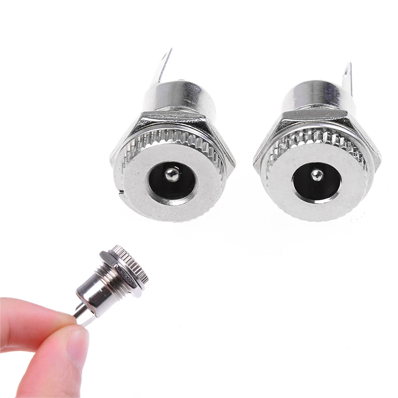 Metal Female Dc Power Jack Panel Mount Socket Connector 5.5 X 2.1mm/ 5.5 X 2.5mm 1PCS